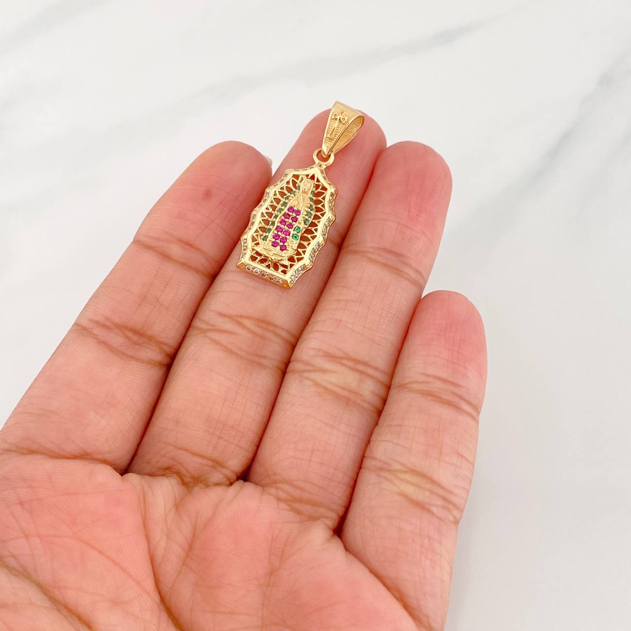 Dije Virgen de Guadalupe 3.4g / 1 1/4 in Oro Amarillo 18K