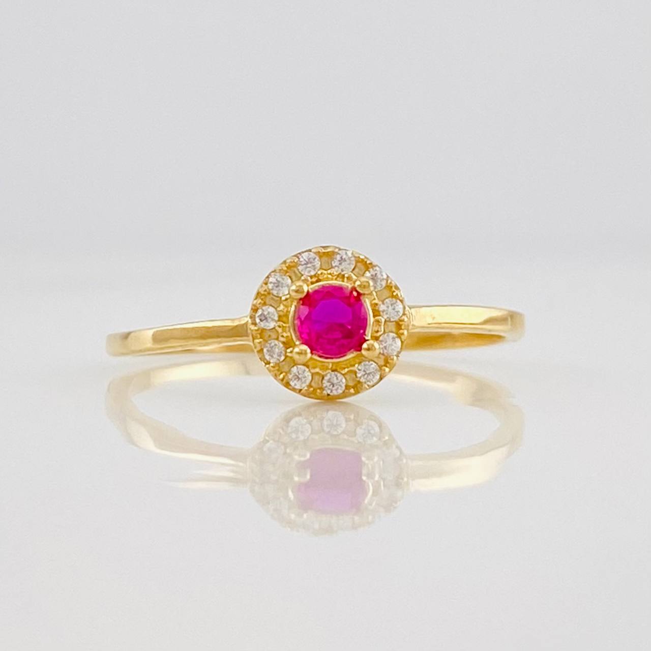 Halo Circle Ring 1.5g / T7 Yellow Gold 18K