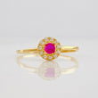 Halo Circle Ring 1.5g / T7 Yellow Gold 18K