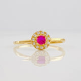 Halo Circle Ring 1.5g / T7 Yellow Gold 18K