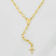 Rosario Virgen Milagrosa Cruz 7.25g / 18 in / 4mm-3mm Oro Amarillo 18K