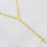 Rosario Virgen Milagrosa Cruz 7.25g / 18 in / 4mm-3mm Oro Amarillo 18K