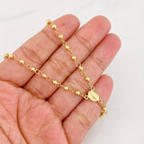 Rosario Virgen Milagrosa Cruz 7.25g / 18 in / 4mm-3mm Oro Amarillo 18K