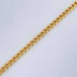 Pulso Cubano 3.85gr / 8 1/4 in / 4mm Oro Amarillo +1 18K $