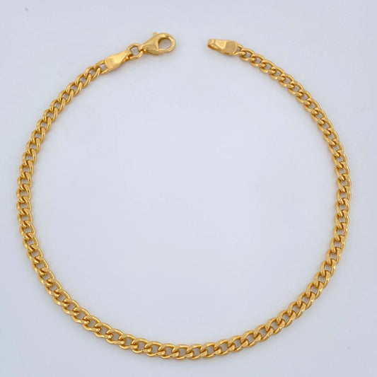 Pulso Cubano 2.8gr / 7 1/2 in / 3mm Oro Amarillo +1 18K $