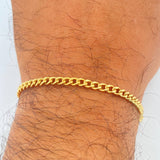 Pulso Cubano 2.8gr / 7 1/2 in / 3mm Oro Amarillo +1 18K $