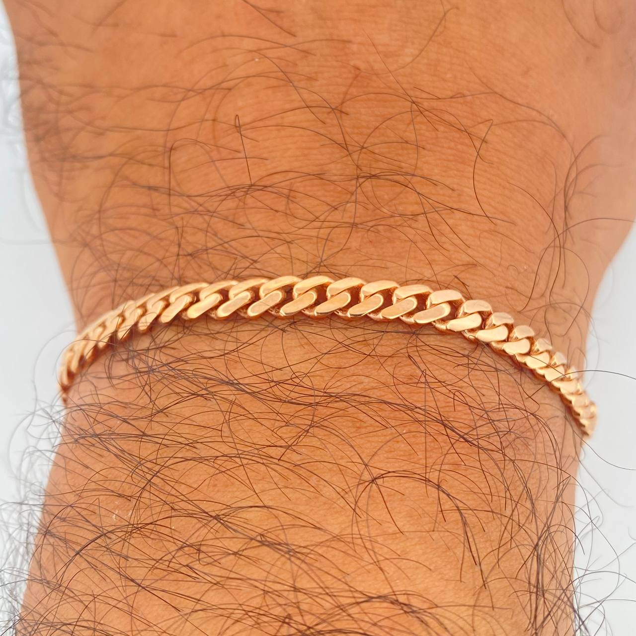 Pulso Cubana Monaco 6.35gr / 7 1/2 in / 5mm Oro Rosa +4 18K $
