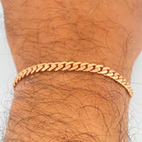Pulso Cubana Monaco 7.05gr / 8 in / 4.7mm Dos Oros Blanco Rosa  +4 18K $