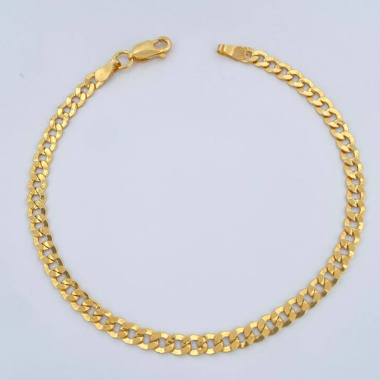 Pulso Cubano 2.8gr / 7 1/2 in / 3mm Oro Amarillo +1 18K $