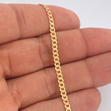 Cuban Links Bracelet 3.8gr / 8 1/2 in / 3mm Yellow Gold +1 18K $