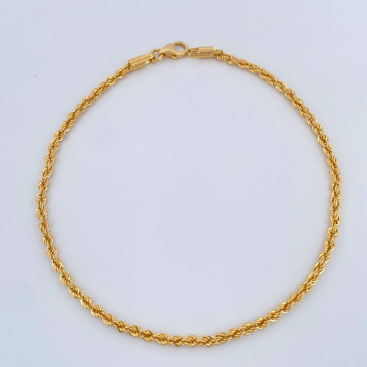 Pulso Lazo 1.45gr / 7 3/4 in / 2mm Oro Amarillo +3 18K $