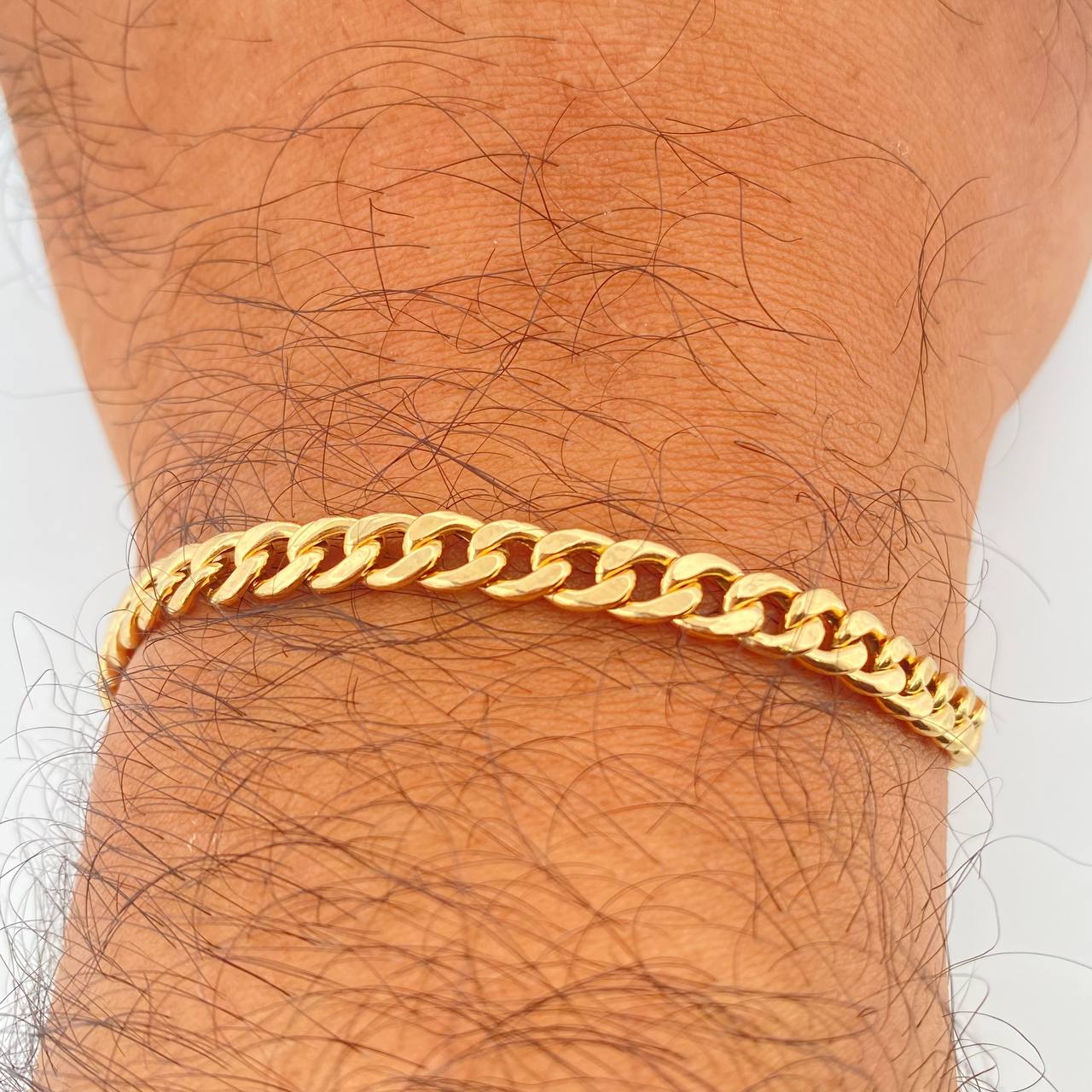 Pulso Cubano 2.4gr / 7 3/4 in / 4mm Oro Amarillo +1 18K $