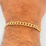 Cuban Links Bracelet 2.3gr / 8 in / 5mm Yellow Gold +1 18K $