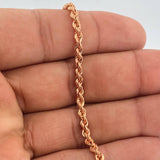 Pulso Lazo 2.95gr / 7 1/2 in / 3.3mm Oro Rosa +3 18K $