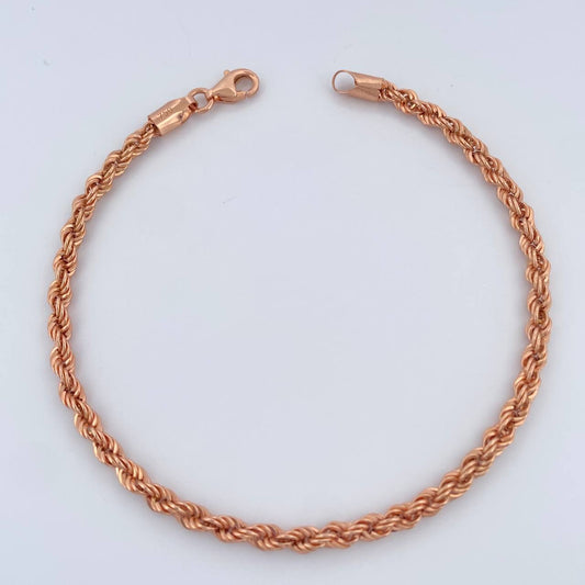 Pulso Lazo 2.95gr / 7 1/2 in / 3.3mm Oro Rosa +3 18K $