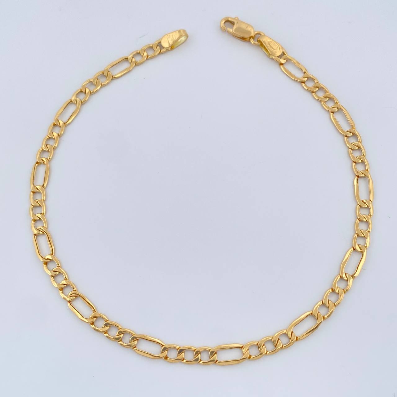 Figaro Bracelet 2.2gr / 7 1/2 in / 3mm Yellow Gold +1 18K $