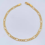 Figaro Bracelet 2.2gr / 7 1/2 in / 3mm Yellow Gold +1 18K $
