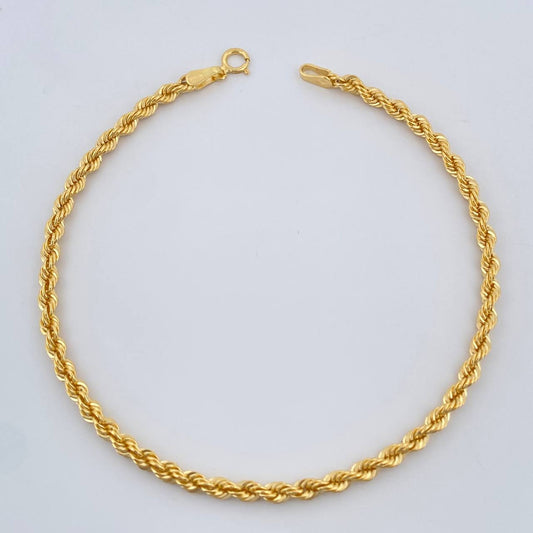 Pulso Lazo 1.8gr / 7 1/2 in / 3mm Oro Amarillo +3 18K $