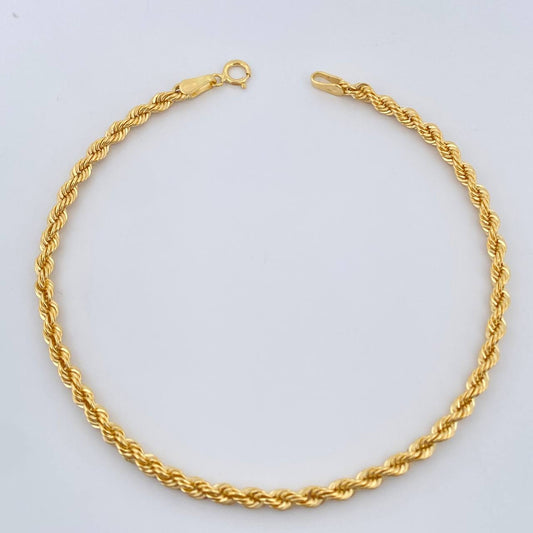 Pulso Lazo 1.25gr / 7 1/2 in / 2mm Oro Amarillo +3 18K $