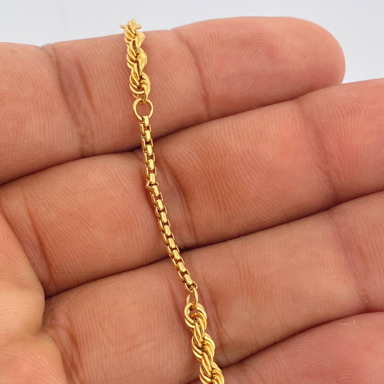 Pulso Lazo Veneciana 2.4gr / 7 1/2 in / 2mm Oro Amarillo +3 18K $