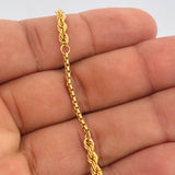 Pulso Lazo Veneciana 2.4gr / 7 1/2 in / 2mm Oro Amarillo +3 18K $