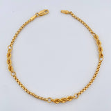 Pulso Lazo Veneciana 2.4gr / 7 1/2 in / 2mm Oro Amarillo +3 18K $