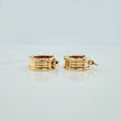 Bv Lines Hoop Earrings 4.2gr / 1/2 in / Yellow Gold 18K &