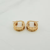 Bv Lines Hoop Earrings 4.2gr / 1/2 in / Yellow Gold 18K &