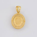 Dije Borde Estrellado San Judas 2.95g / 1 in Dos Oros Amarillo Blanco 18K