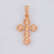 Diamond Cut Clover Pendant 2.25g / 1 1/4 in 18K Rose Gold