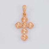 Diamond Cut Clover Pendant 2.25g / 1 1/4 in 18K Rose Gold