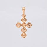 Diamond Cut Clover Pendant 2.25g / 1 1/4 in 18K Rose Gold