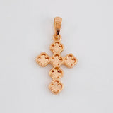 Diamond Cut Clover Pendant 2.25g / 1 1/4 in 18K Rose Gold
