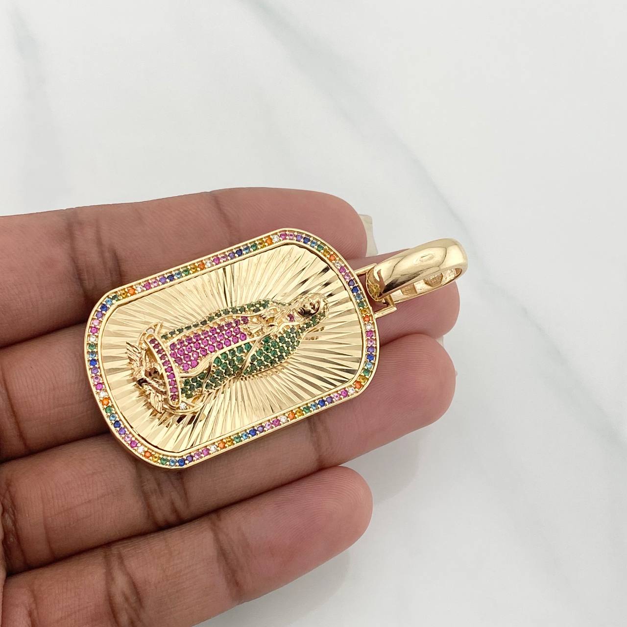 Dije Virgen Guadalupe 17.35g / 2 1/4 in Oro Amarillo 18K