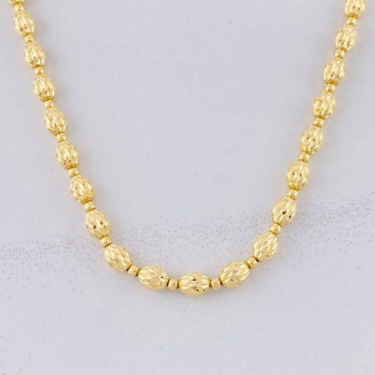 Diamond Cut Military Chain 12.35g / 18 in / 3.9mm Yellow Gold 18K