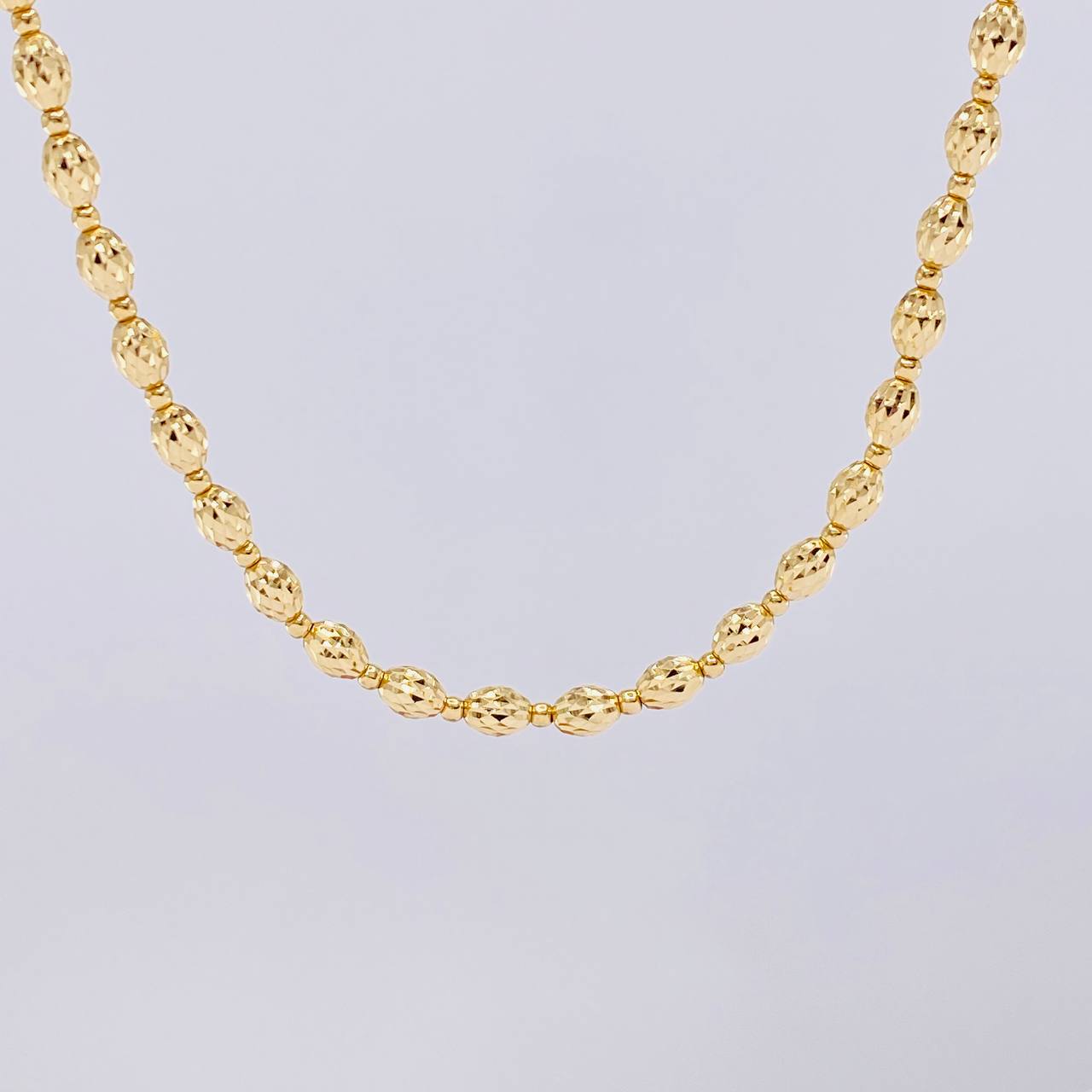 Diamond Cut Military Chain 12.35g / 18 in / 3.9mm Yellow Gold 18K