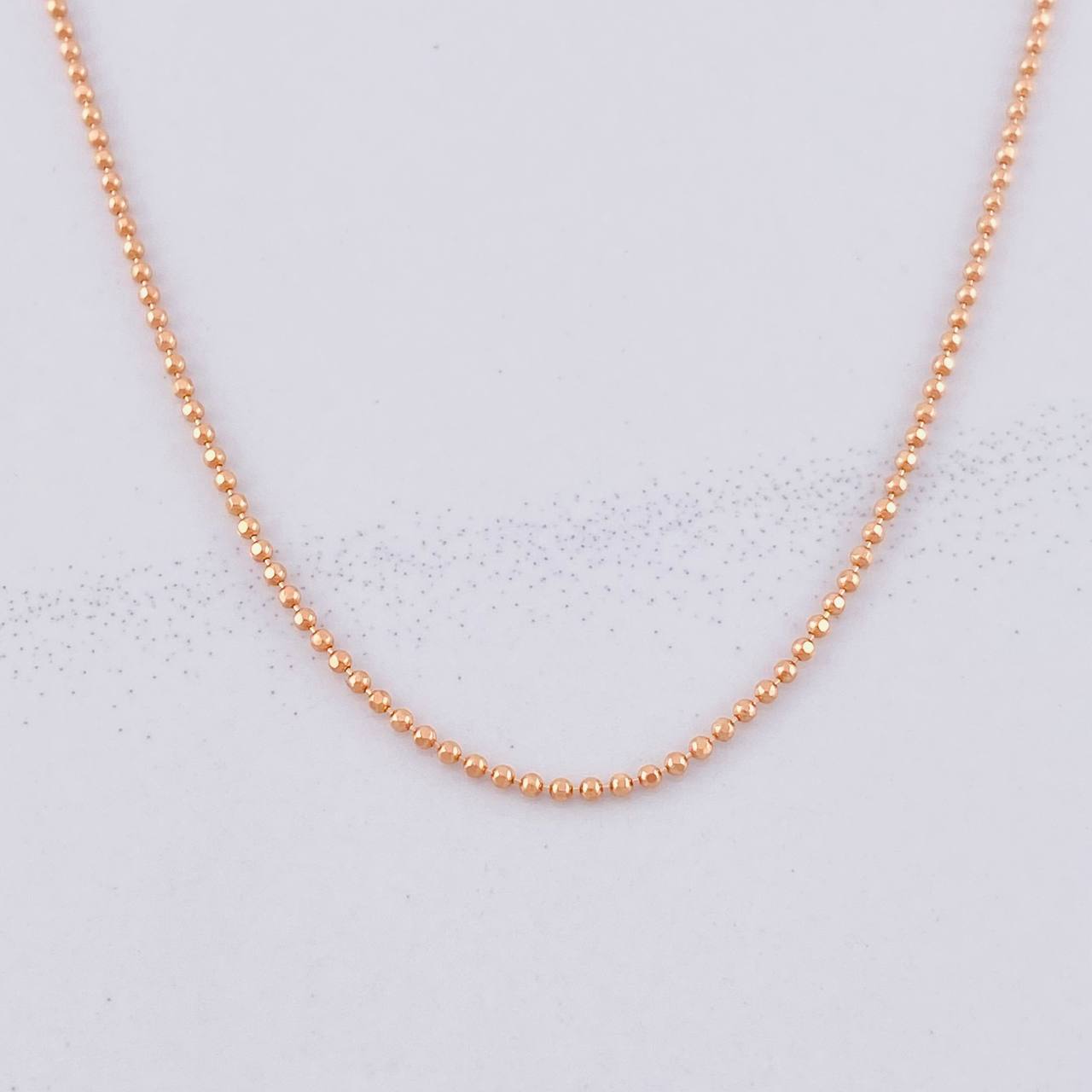 Cadena Militar 2g / 20 in / 0.9mm Oro Rosa 18K