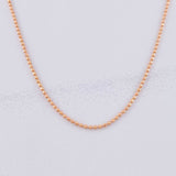 Military Chain 1.95g / 16 in / 1mm 18K Rose Gold