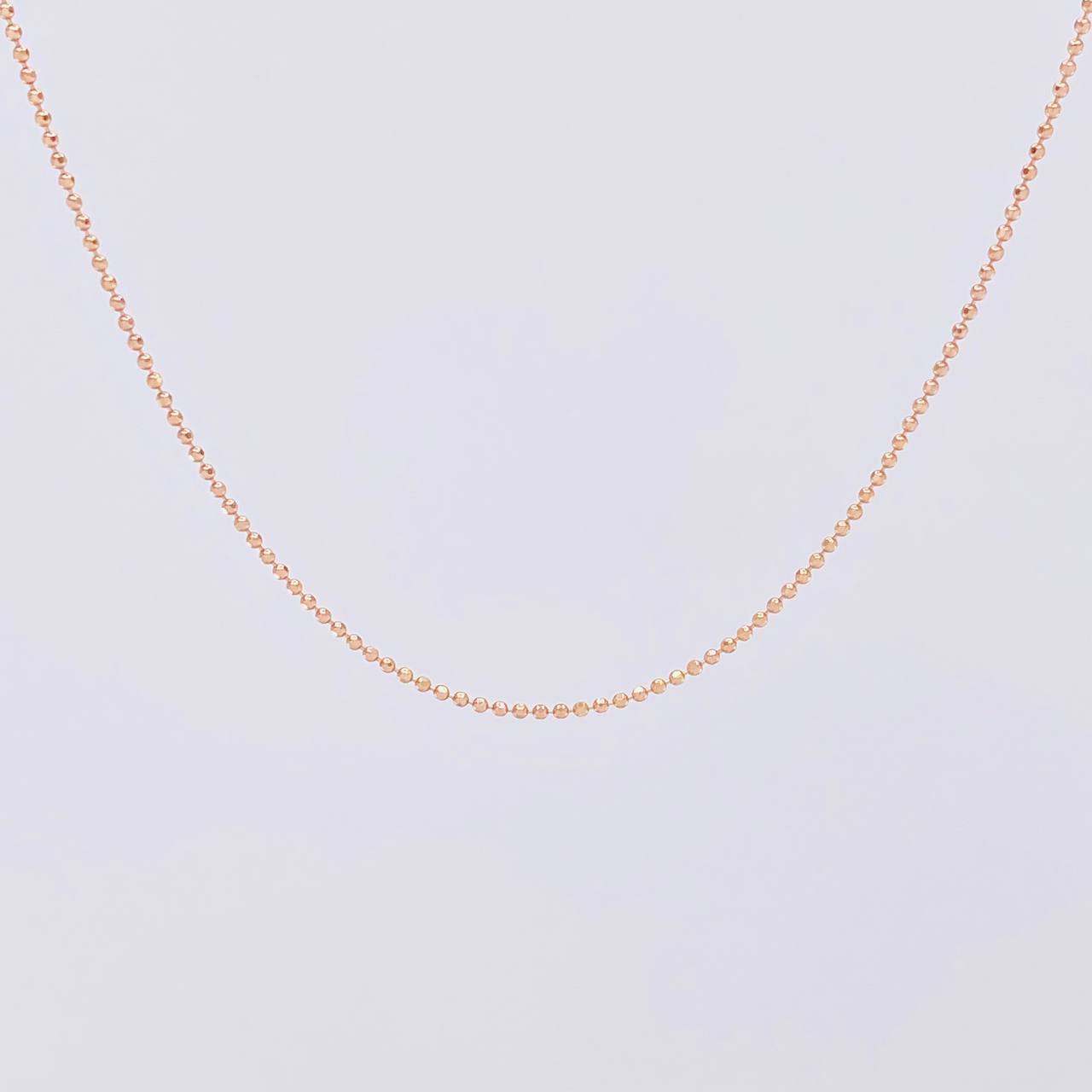 Cadena Militar 2g / 20 in / 0.9mm Oro Rosa 18K