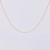 Military Chain 1.95g / 16 in / 1mm 18K Rose Gold