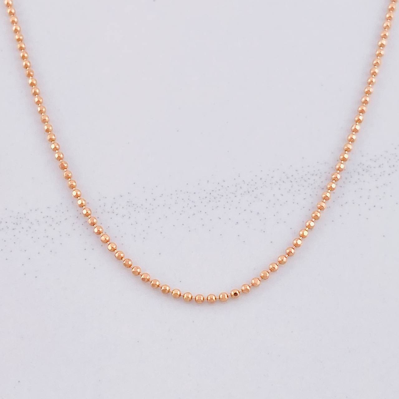 Cadena Militar 2.75g / 18 in / 1.2mm Oro Rosa 18K