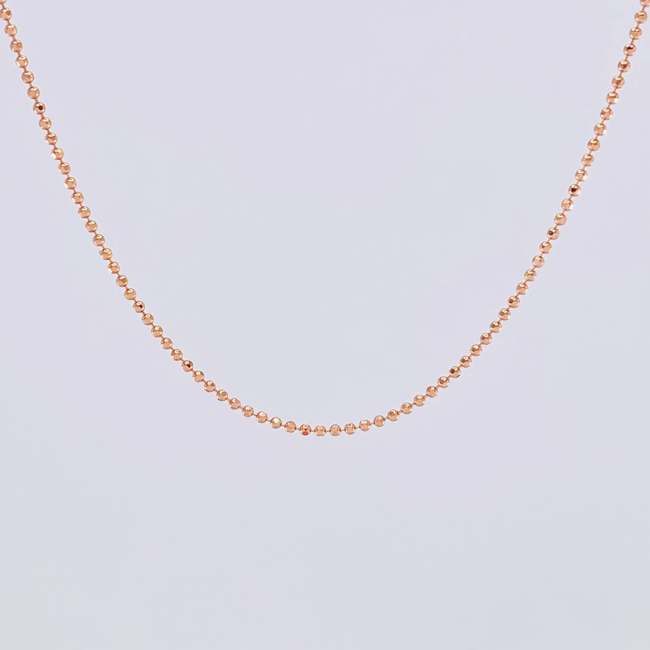 Cadena Militar 2.75g / 18 in / 1.2mm Oro Rosa 18K