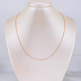Military Chain 1.9g / 16 in / 0.9mm 18K Rose Gold