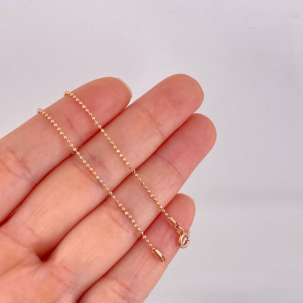 Military Chain 1.9g / 16 in / 0.9mm 18K Rose Gold