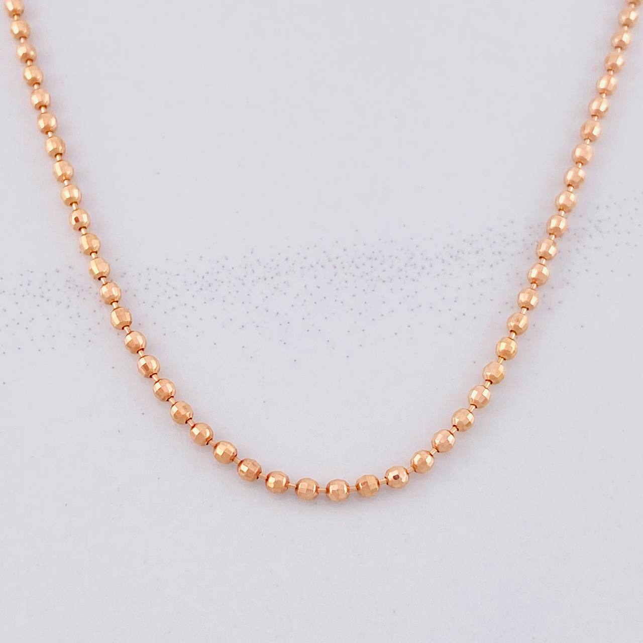 Diamond Cut Military Chain 6.6g / 20 in / 1.7mm Rose Gold 18K