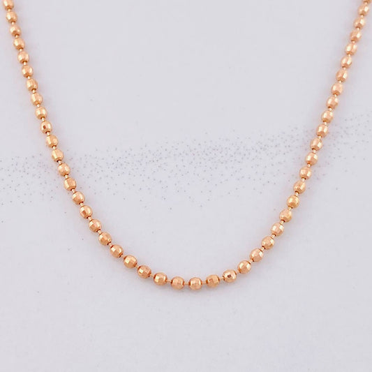 Diamond Cut Military Chain 6.6g / 20 in / 1.7mm Rose Gold 18K