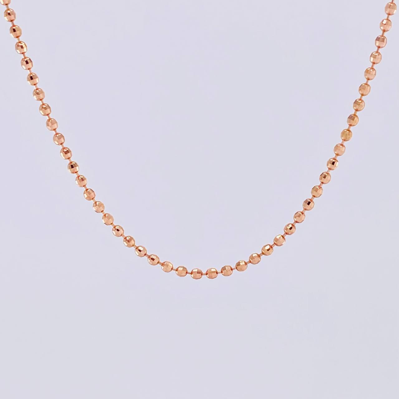 Diamond Cut Military Chain 6.6g / 20 in / 1.7mm Rose Gold 18K