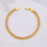 Bracelet Trio Lazo 3g / 7 1/4 in / 6mm Three Golds 18K