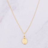 Venetian Chain Set + Virgin of Guadalupe Pendant / 1.3g / 18 in Yellow Gold 18K