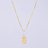 Set Cadena Veneciana + Dije Virgen Milagrosa / 1.4g / 18 in Oro Amarillo 18K